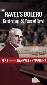 🎂 On Feb. 1, celebrate iconic French composer Maurice Ravel's 150th birthday with the Nashville Symphony! Join Resident Conductor Nathan Aspinall for a night of Ravel’s iconic works, including Bolero, La Valse, and more. Don’t miss this tribute to a true classical innovator! | Nashville Symphony