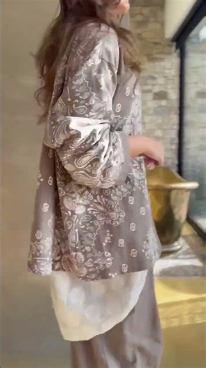 Bandana B Kimono Sweatshirt Jacket Mocha