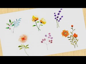 Flower painting for the simplest beginner 꽃그리기-누구나 쉽게 그릴수 있는 간단한 꽃그림