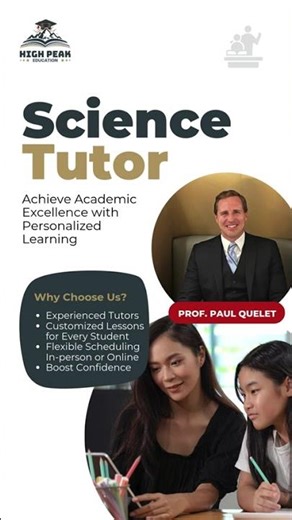 Best Science Tutor - High Peak Education