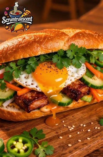Vietnamese Bánh Mì Breakfast Sandwich 🥖🥚🌿