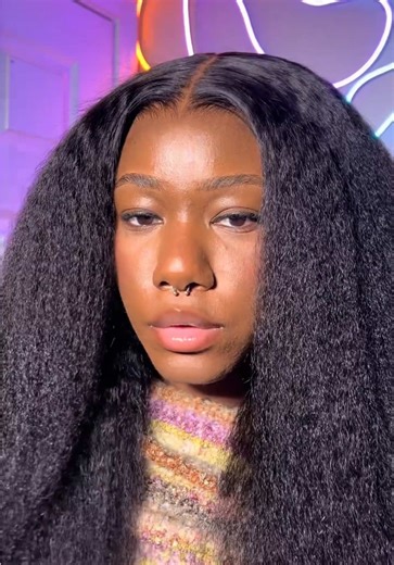 Plus de soucis de chute ! Perruque 360 Lace Kinky Straight sans colle, effet ultra naturel ! @MOREFACEHairBeauty #tiktokshop #bigsale #gluelesswig #humanhair #wigreview #wiginstall #fyp #kinkystraightwig #360lacewigs