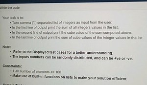 Write the codeYour task is to:- Take comma ( (, ' ) separate... | Filo