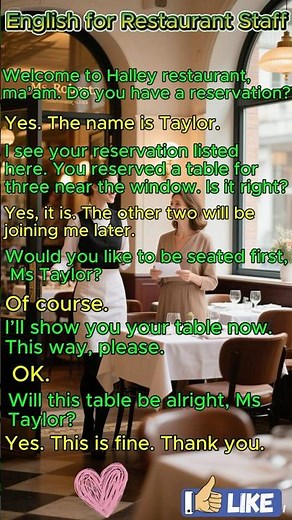 English for Restaurant Staff | Restaurant Conversation in English |
