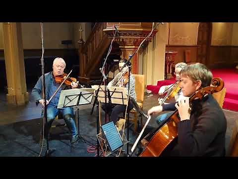 Live performance of Mozart's String Quartet in C major, KV 157 by the Engegård Quartet.