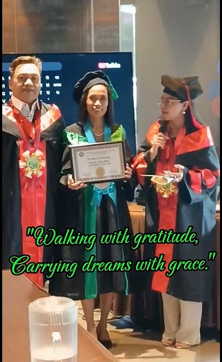 "Thank You, Lord, for the graduation blessing! 🙏🎓 But the journey doesn’t stop here—it’s only the beginning! Ready to embrace another chapter: my Doctorate Studies! Keep dreaming, keep learning, keep going! I am forever grateful for this opportunity to learn, grow, and step closer to my purpose. This is all for Your glory. #GodIsGood #DreamAchieved #MyGraduationStory" #NextChapter #DoctorateJourney #KeepTheFaith" | Josa S. Garde