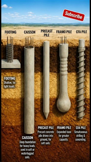 5 different types of column foundation that every engineer know