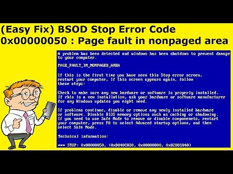 (Easy Fix) BSOD Stop Error Code 0x00000050 : Page fault in nonpaged area