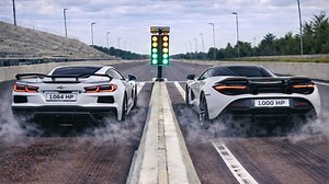 1,064 HP Corvette ZR1 vs 1,000 HP McLaren 750S drag race