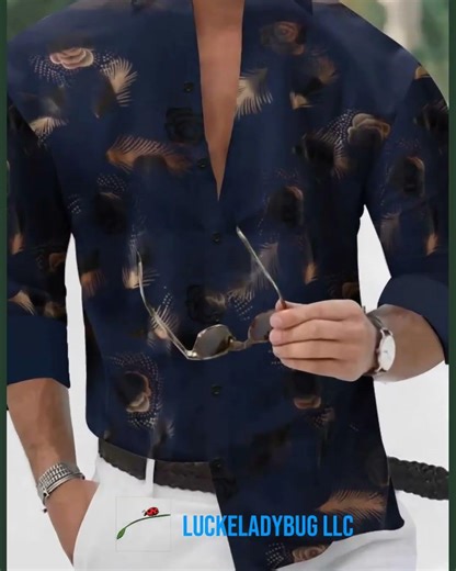 Men's Full Size Button Up Long Sleeve Shirt Plus Size