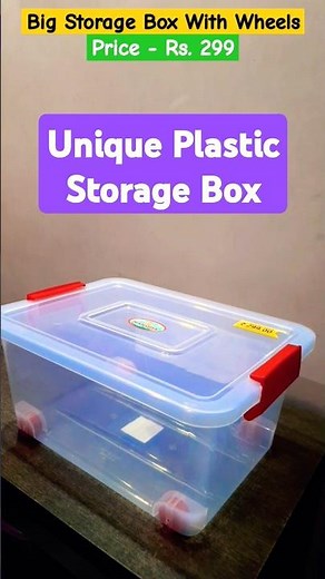Big Plastic Storage Box With Wheels 📦 #storagebox