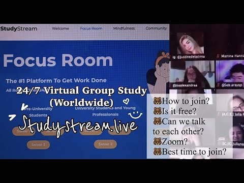 24/7 Study with me(& other Students Worldwide)Virtual Group Study Stream Live Focus Zoom Studystream