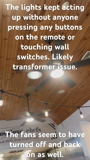 Remote controlled ceiling fans on malfunctioning transformer, again...