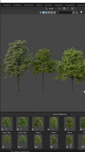 Photorealistic trees in Blender 3.5 || Free...Tutorial link on Comments