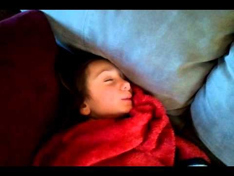 Girls eyes open while sleeping