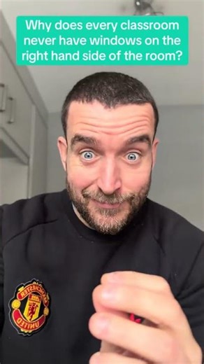 Why does every classroom never have windows on the right hand side of the room?