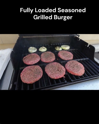 Fully Loaded Seasoned Grilled Burger #GrilledBurger #cookingchannel #food #grilltime