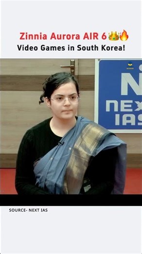 Self Harms Games in South Korea🎮🇰🇷 Zinnia Aurora AIR 6 | UPSC 2025 Topper Interview by NEXT IAS #ias