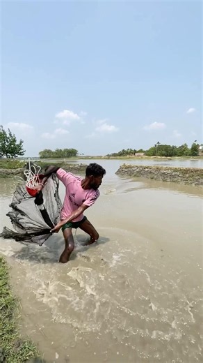 Real amazing village river fishing life #hilight #fishing #villagepond #villagerlifestyle
