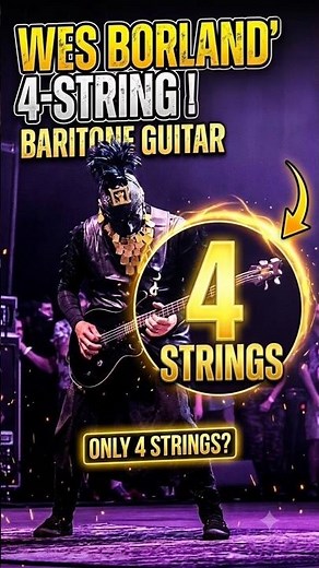 Wes Borland 4-string baritone guitar #shorts #limbbizkit #onstage #baritoneguitar