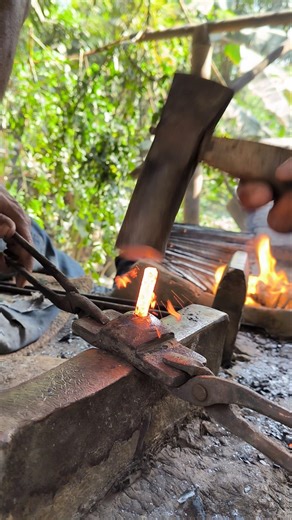 Primitive Blacksmith Forging Heated Steel | Relaxing Craft Video [part24] #blacksmith
