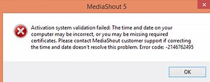 Mediashout 5 Troubleshooting