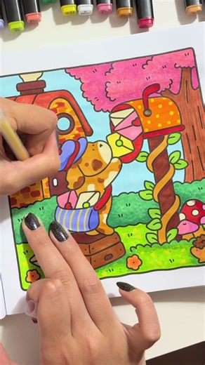 💌📭 #coloring #cozy #satisfying #asmr #coloringbook