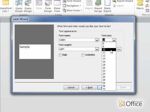 Access 2010: Create mailing labels in Access