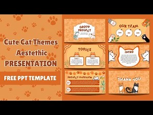 #9 Cute Cat Themes Aestethic PPT Template [FREE DOWNLOAD]