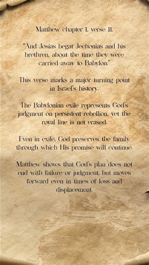 Matthew 1:11 Explained | The Scripture Scroll #bible #biblestudy #scripture