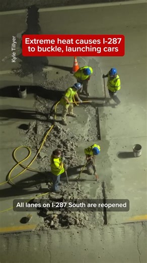 663 reactions · 15 shares | ⚠️ All lanes on I-287 South have been reopened after record-breaking temperatures caused the roadway to buckle in Montville and Riverdale on Tuesday. Expanding bridge joints due to the extreme heat caused the pavement to buckle, officials said. ✒️ Larry Higgs #nj #newjersey #287 #njtraffic #njnews #roadwork #traffic #drone #morriscountynj #riverdalenj #montvillenj | NJ.com | Facebook