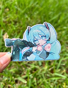 Hatsune Miku Chibi Sticker: Holographic Star, Water Resistant - Etsy