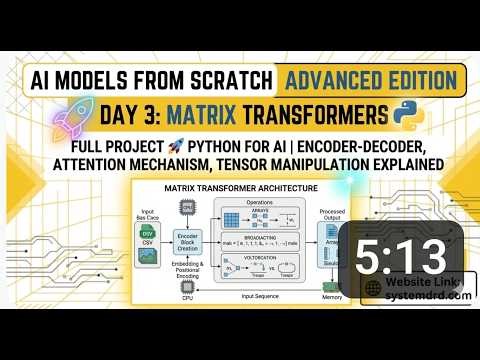 Day 3: Matrix Transformer — Applied Linear Algebra for ML Engineers | Systemdr