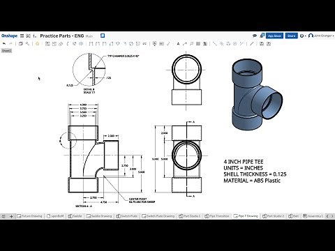 Learn Onshape - Project 17 - Pipe Tee