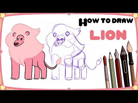 How to draw LION from Steven Universe - Step by Step Art Tutorial