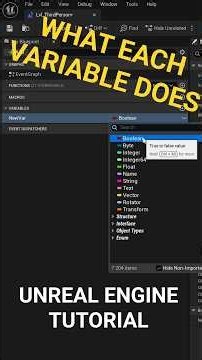 What Each Standard Variable Does (Unreal Engine) #UnrealEngine #GameDev #UE #IndieDev #GameDeveloper