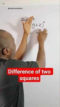 How to factorise using difference of two squares #squares #difference #factorise #stem