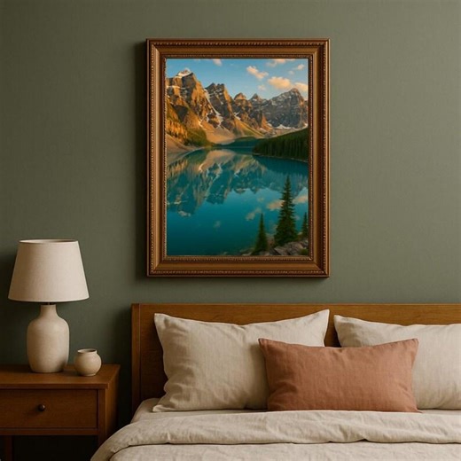 Moraine Lake Framed Canvas Print | Banff Mountain Landscape - Etsy