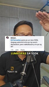 Hindi ka dapat kaltasan ng Withholding tax kung: 1. Hindi lalagpas sa 500k yung total gross remittance sa isang taon at nag submit ka ng sworn declaration. 2. May income tax exemption ka, katulad ng BMBE certificate. Paano kung hindi lumagpas sa 500k ung annual gross remittance sayo, tapos nag submit ka naman ng sworn declaration, pero kinaltasan ka padin ng withholding tax, anong pwedeng gawin? 1. Request for a refund. 2. If hindi na possible, makaka receive ka ng BIR form 2307, na pwede mong g