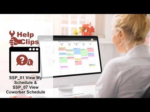Infor WFM Self Service Portal - View My Own and My Co-worker's Schedules - SP