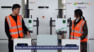 How to connect 2 5.5kW off-grid inverters in parallel #solarinverter #lithiumbattery | Bluesun Solar