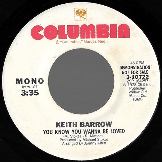 Keith Barrow - You Know You Wanna Be Loved