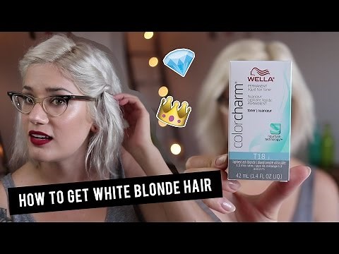 How To Get White Blonde Hair With Wella T18 Toner | Btwsam