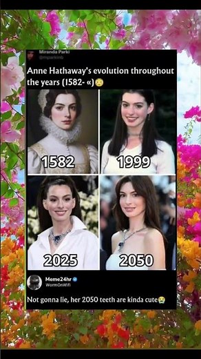 Anne Hathaway's evolution throughout the years