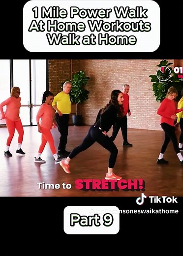 1 Mile Power Walk: Home Workout Cool Down Stretch