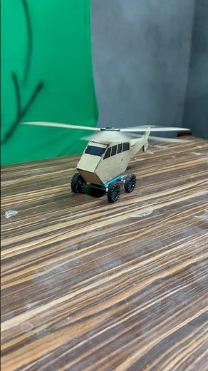 Rc Helicopter with cardboard at home