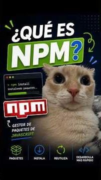 💻 QUE ES NPM en un minuto Entenderás este concepto de programaciónl #programación #nodejs #npm #tech