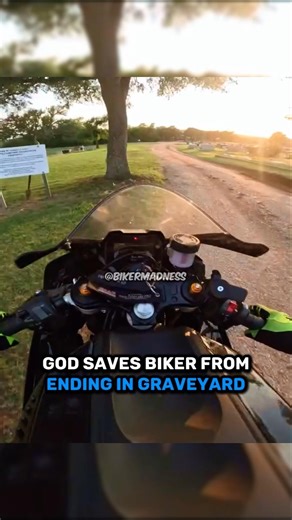 God Saves Biker From Ending In Graveyard