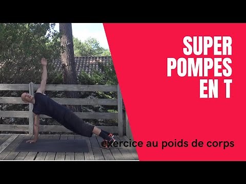 Pompe en T (3 variantes) : épaules, pectoraux, triceps, gainage et mobilité sans matériel