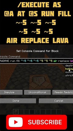 Clear Lava Command in Minecraft